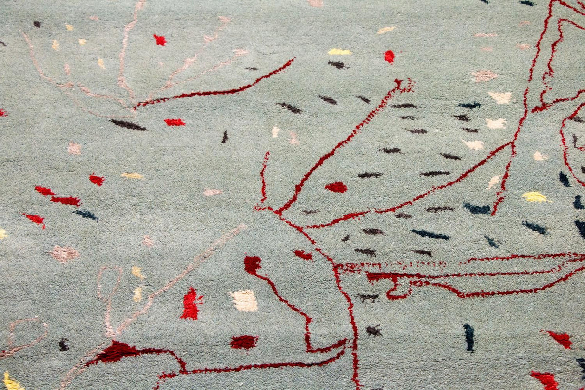 Designer Rug - 243 x 156 cm - light blue