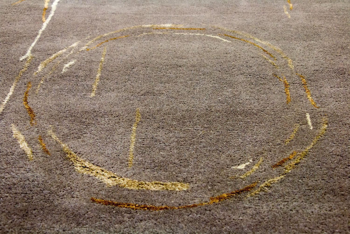 Designer Rug - 242 x 151 cm - brown