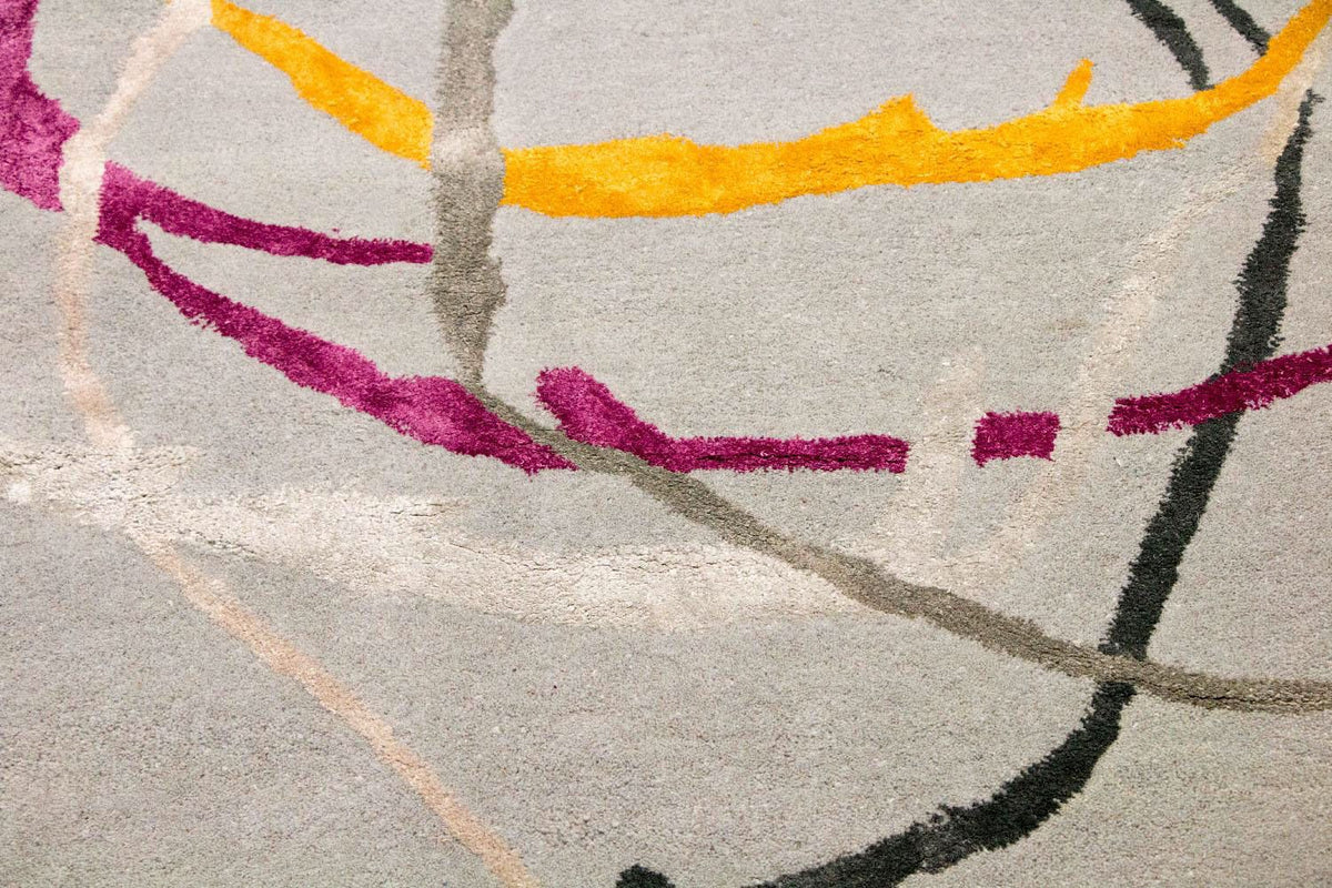 Designer Rug - 243 x 153 cm - silver