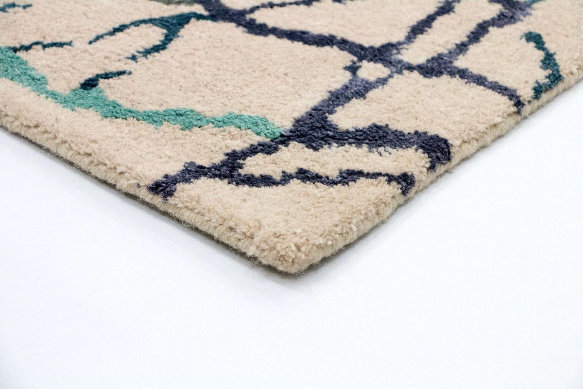 Designer Rug - 197 x 136 cm - beige