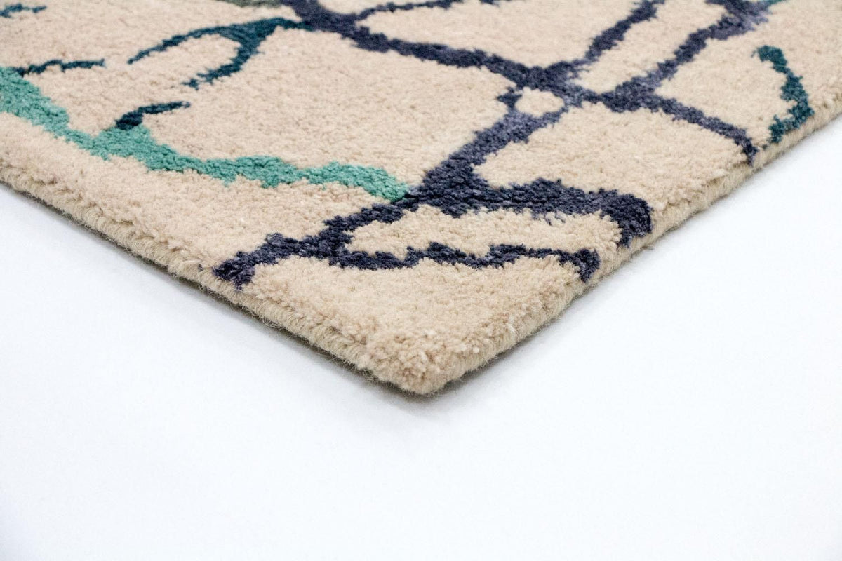 Designer Rug - 197 x 136 cm - beige