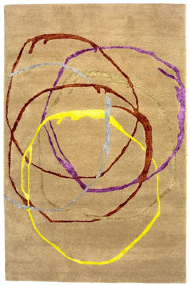 Designer Rug - 246 x 152 cm - beige