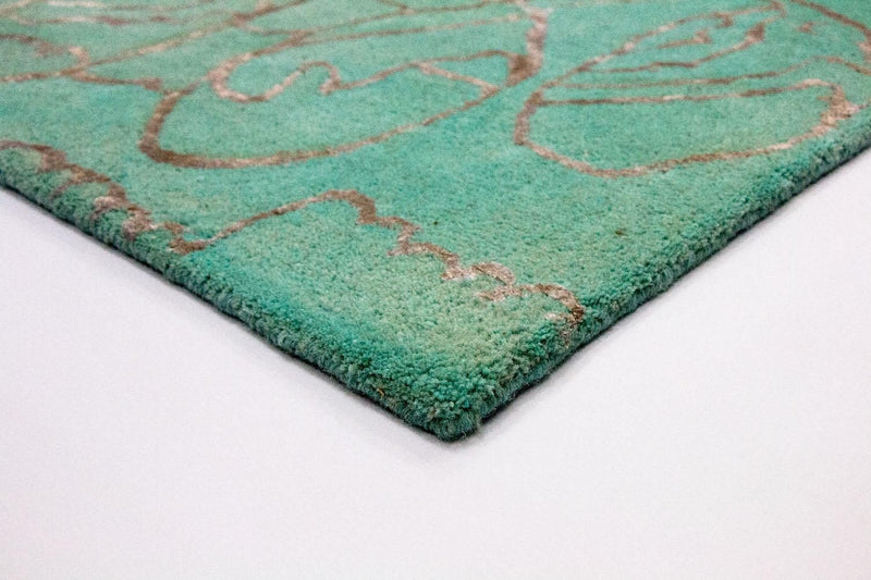 Designer Rug - 244 x 153 cm - turquoise