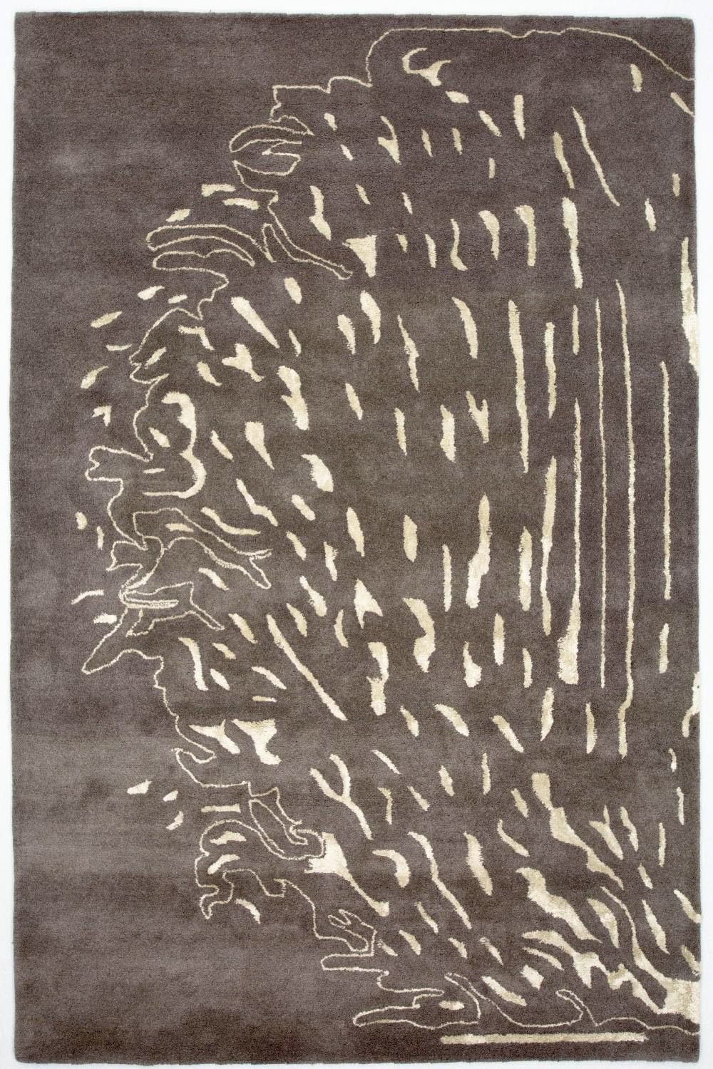 Designer Rug - 241 x 153 cm - brown