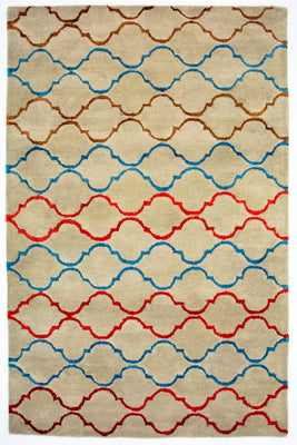 Wool Rug - 241 x 150 cm - beige
