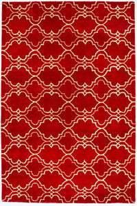 Wool Rug - 240 x 152 cm - red