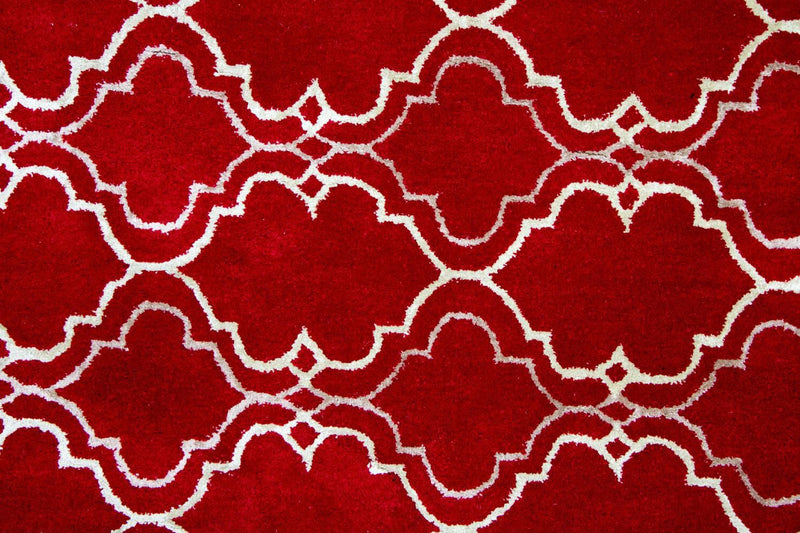 Wool Rug - 240 x 152 cm - red