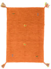 Indo Gabbeh Rug Agra - Wool Rug - Rectangle / Dark Camel / 45 x 75 cm Rectangle