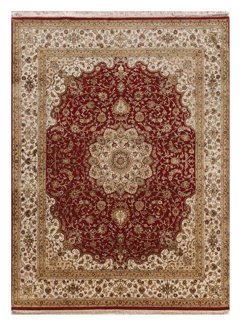 Wool Rug - 300 x 240 cm - wine red