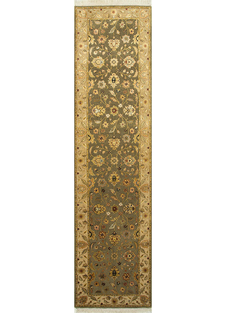 Runner Wool Rug - 300 x 75 cm - green