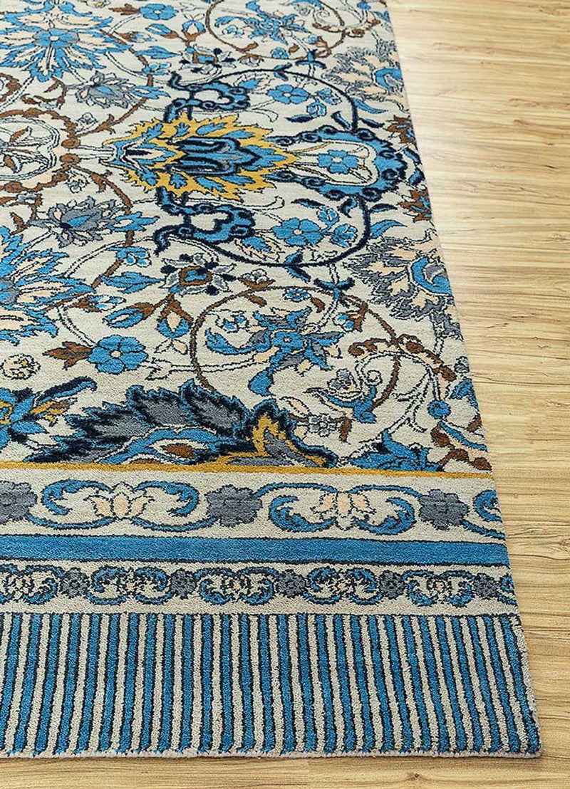 Wool Rug - 300 x 240 cm - blue
