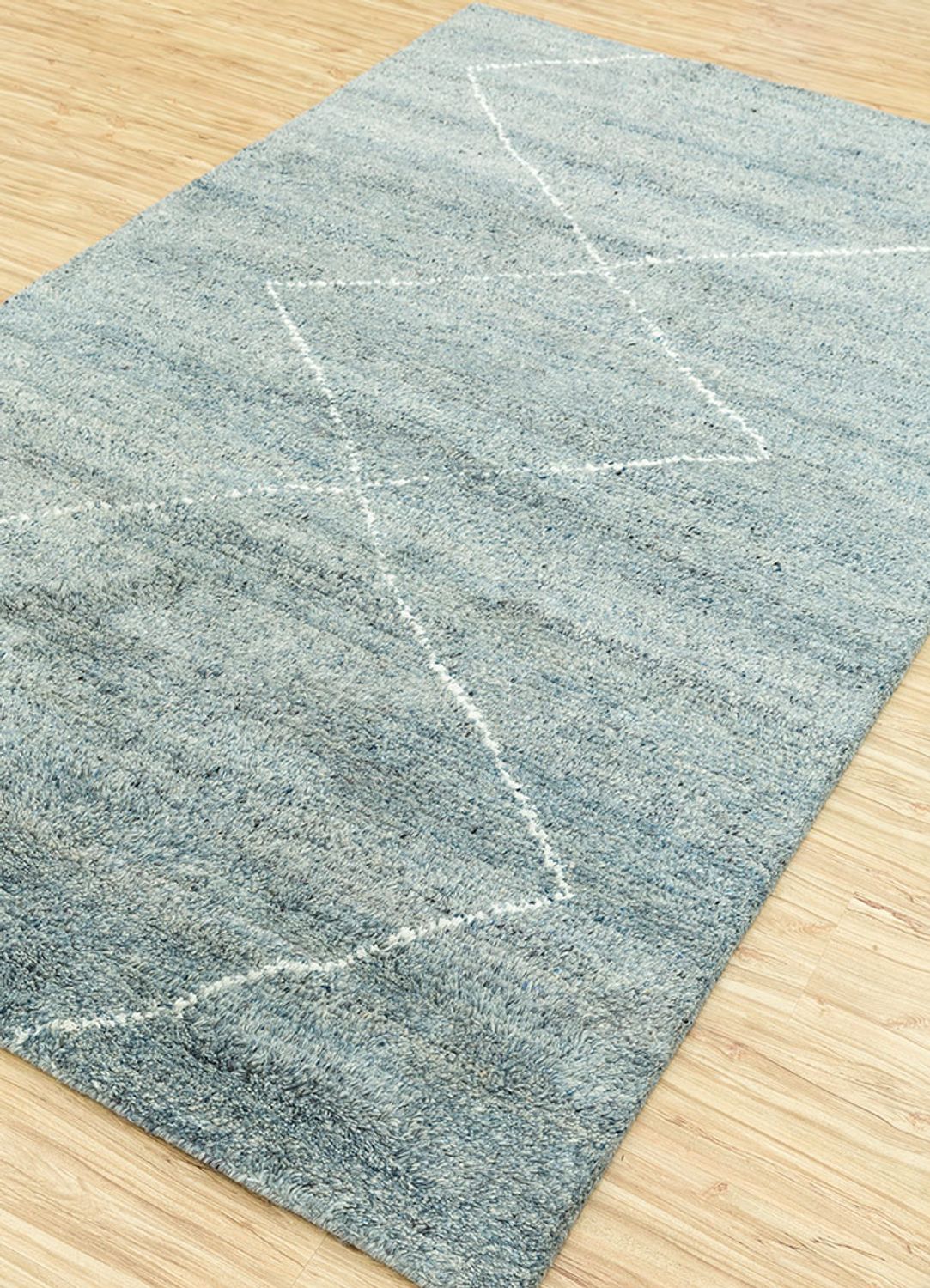 Wool Rug - 240 x 150 cm - petrol blue