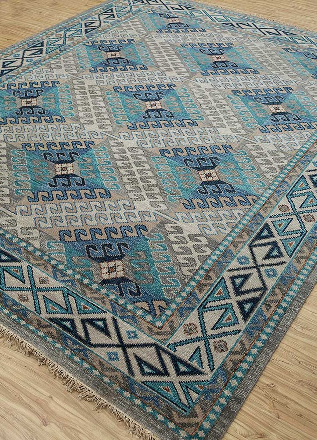 Wool Rug - 240 x 150 cm - light blue