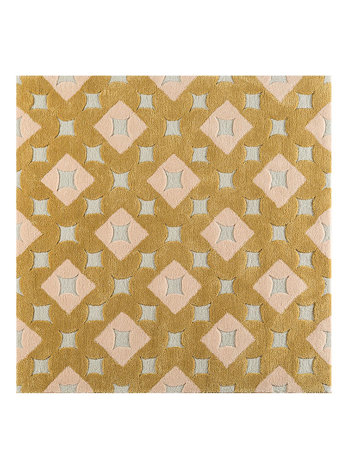 Wool Rug square  - 180 x 180 cm - gold