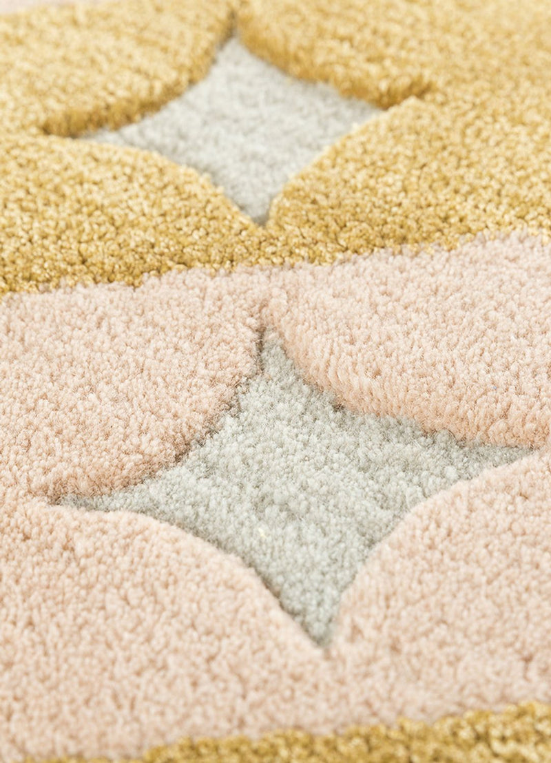 Wool Rug square  - 180 x 180 cm - gold