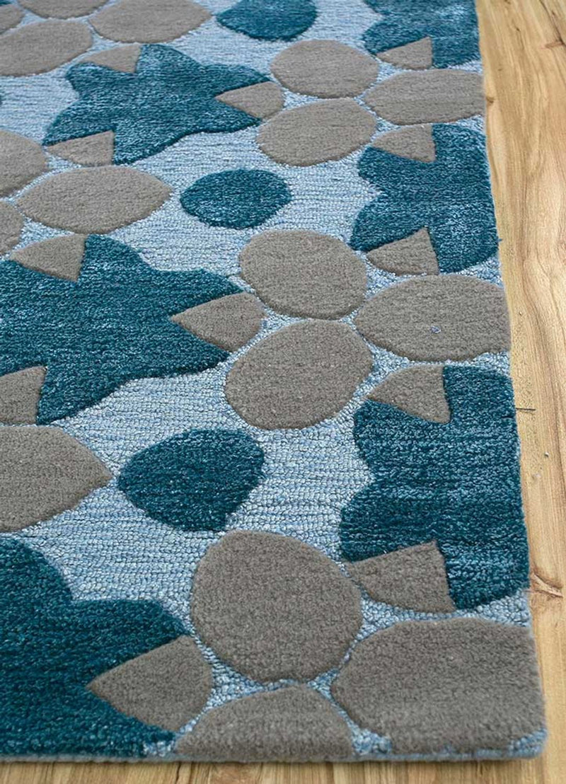 Wool Rug - 240 x 170 cm - blue