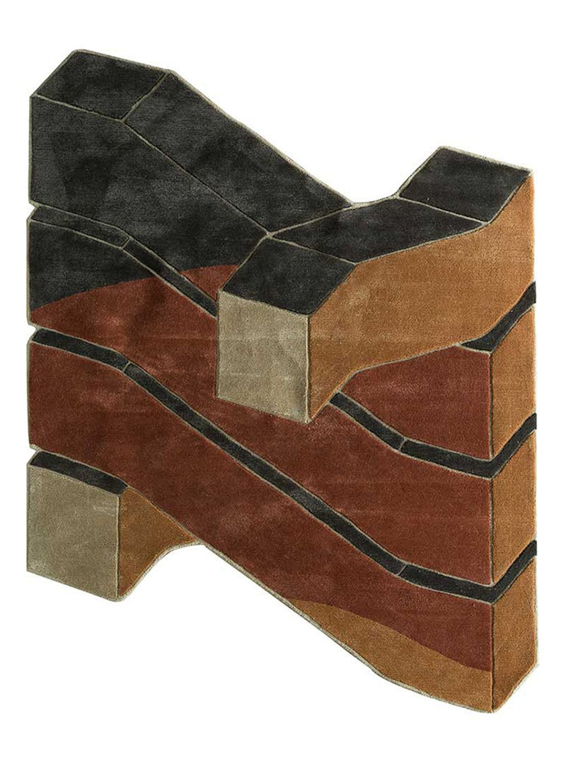 Wool Rug other shape  - 240 x 180 cm - multicolored