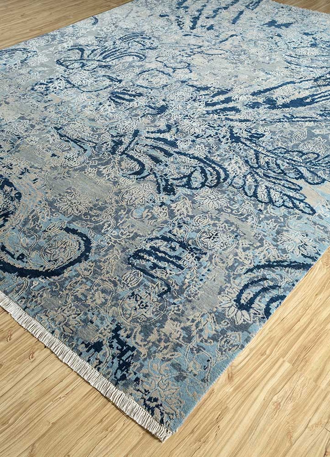 Wool Rug - 300 x 240 cm - blue