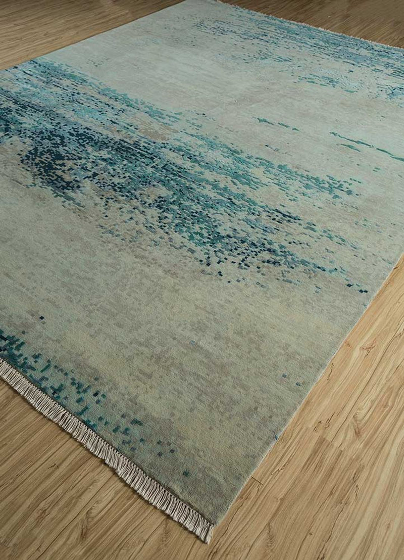 Wool Rug - 300 x 240 cm - blue