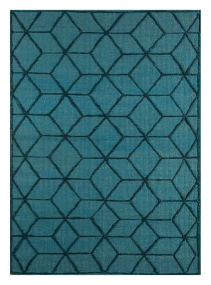 Wool Rug - 240 x 150 cm - sea blue