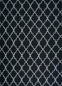 Wool Rug - 375 x 270 cm - black and white