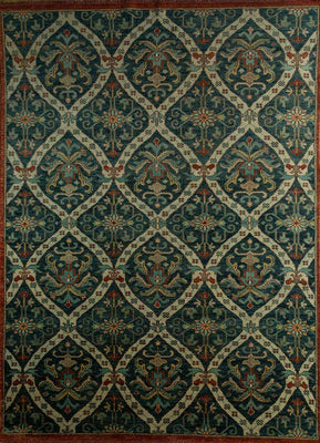Wool Rug - 300 x 200 cm - dark green