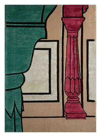 Wool Rug other shape  - 270 x 180 cm - orange