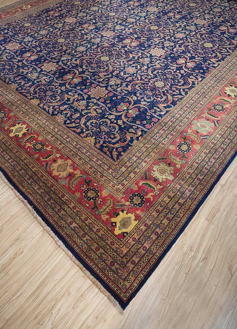 Wool Rug - 450 x 360 cm - blue