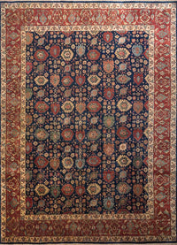 Wool Rug - 435 x 360 cm - blue
