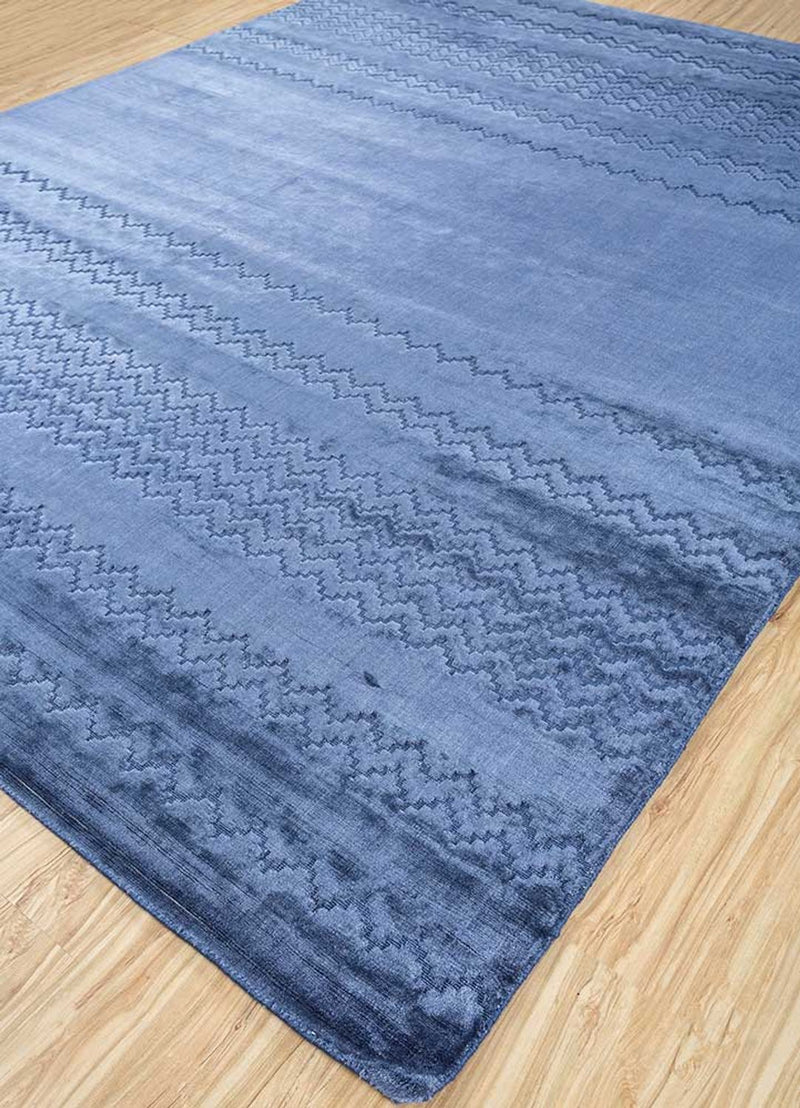 Viscose Rug - 300 x 240 cm - blue