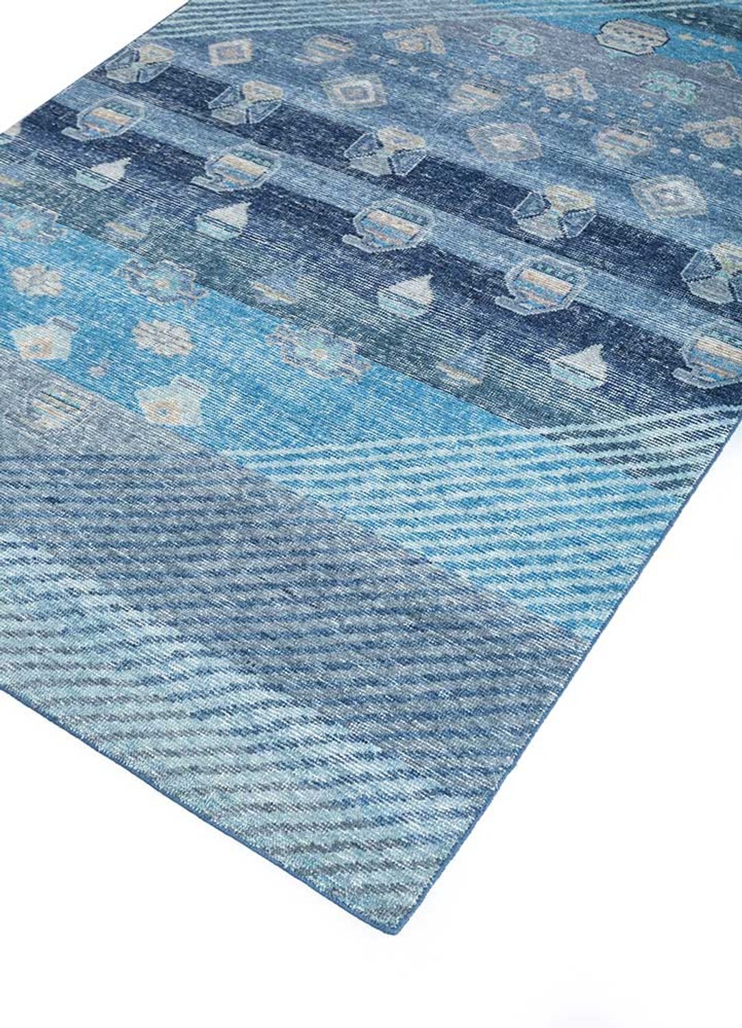 Wool Rug - 240 x 150 cm - blue