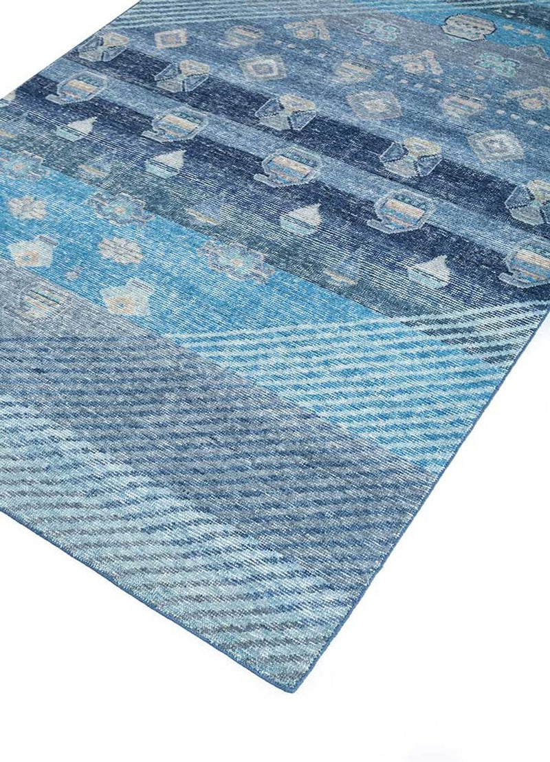 Wool Rug - 240 x 150 cm - blue