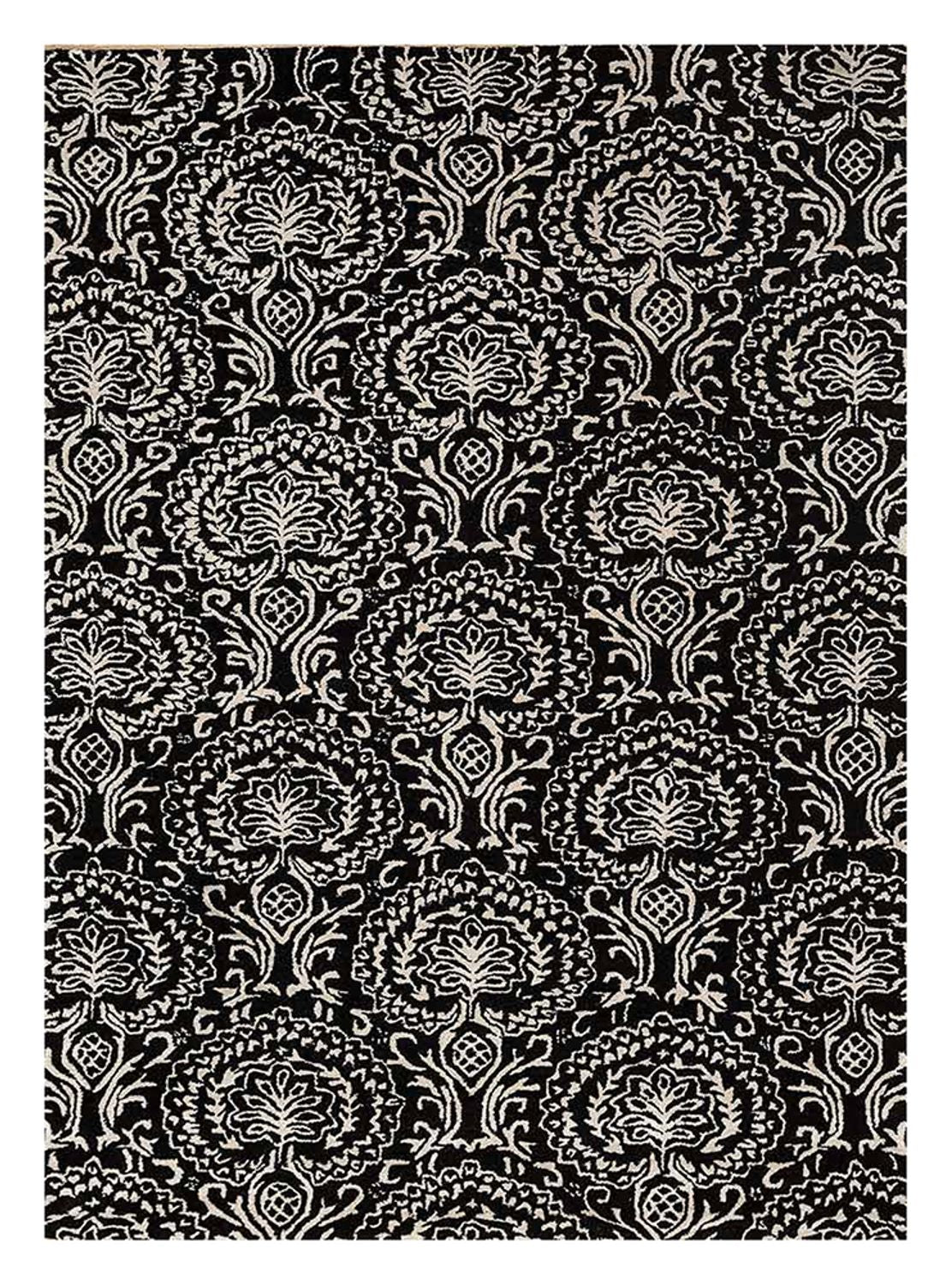 Wool Rug - 240 x 150 cm - black and white