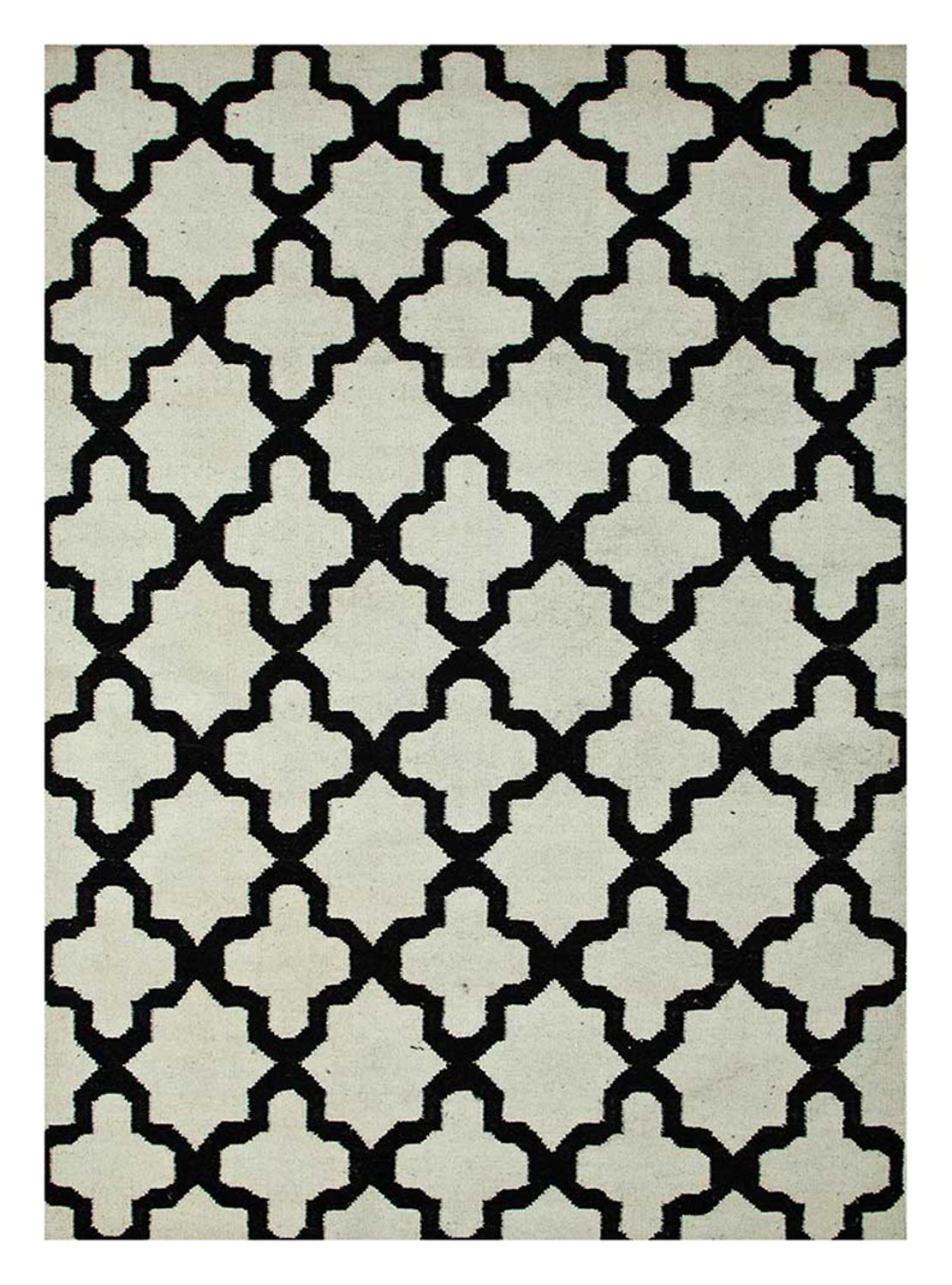 Wool Rug - 240 x 150 cm - black and white