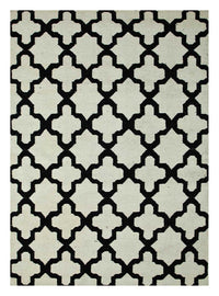 Wool Rug - 240 x 150 cm - black and white