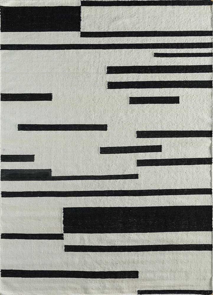 Wool Rug - 240 x 150 cm - black and white