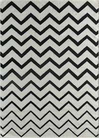 Wool Rug - 240 x 150 cm - black and white