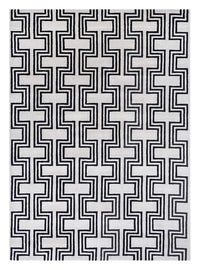 Wool Rug - 330 x 240 cm - black and white