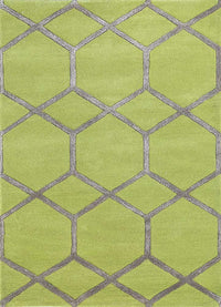 Wool Rug - 165 x 105 cm - light green