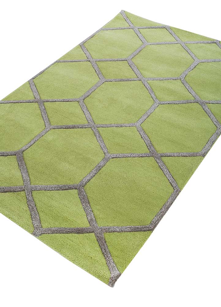 Wool Rug - 165 x 105 cm - light green