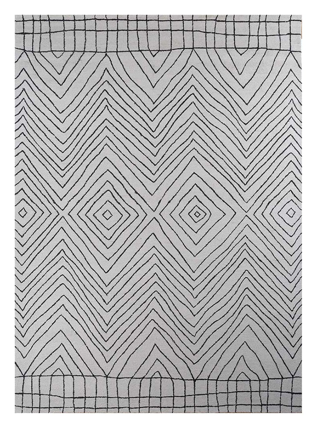 Wool Rug - 330 x 240 cm - light grey