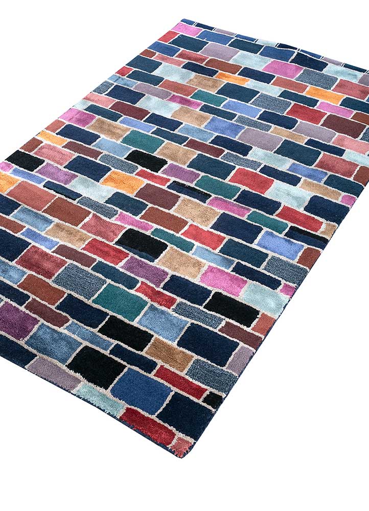 Wool Rug - 165 x 105 cm - multicolored