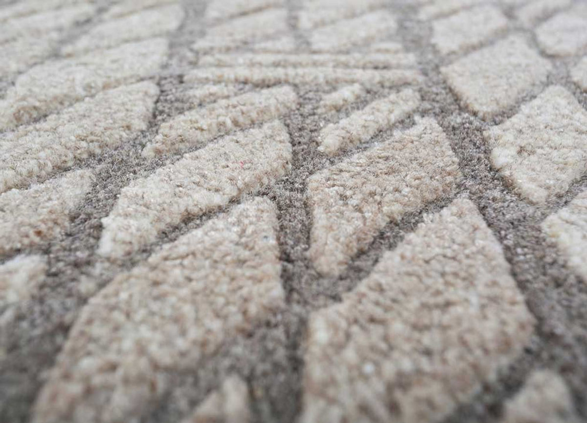 Wool Rug - 240 x 150 cm - dark beige