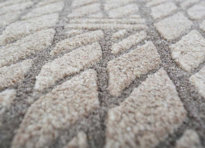 Wool Rug - 240 x 150 cm - dark beige