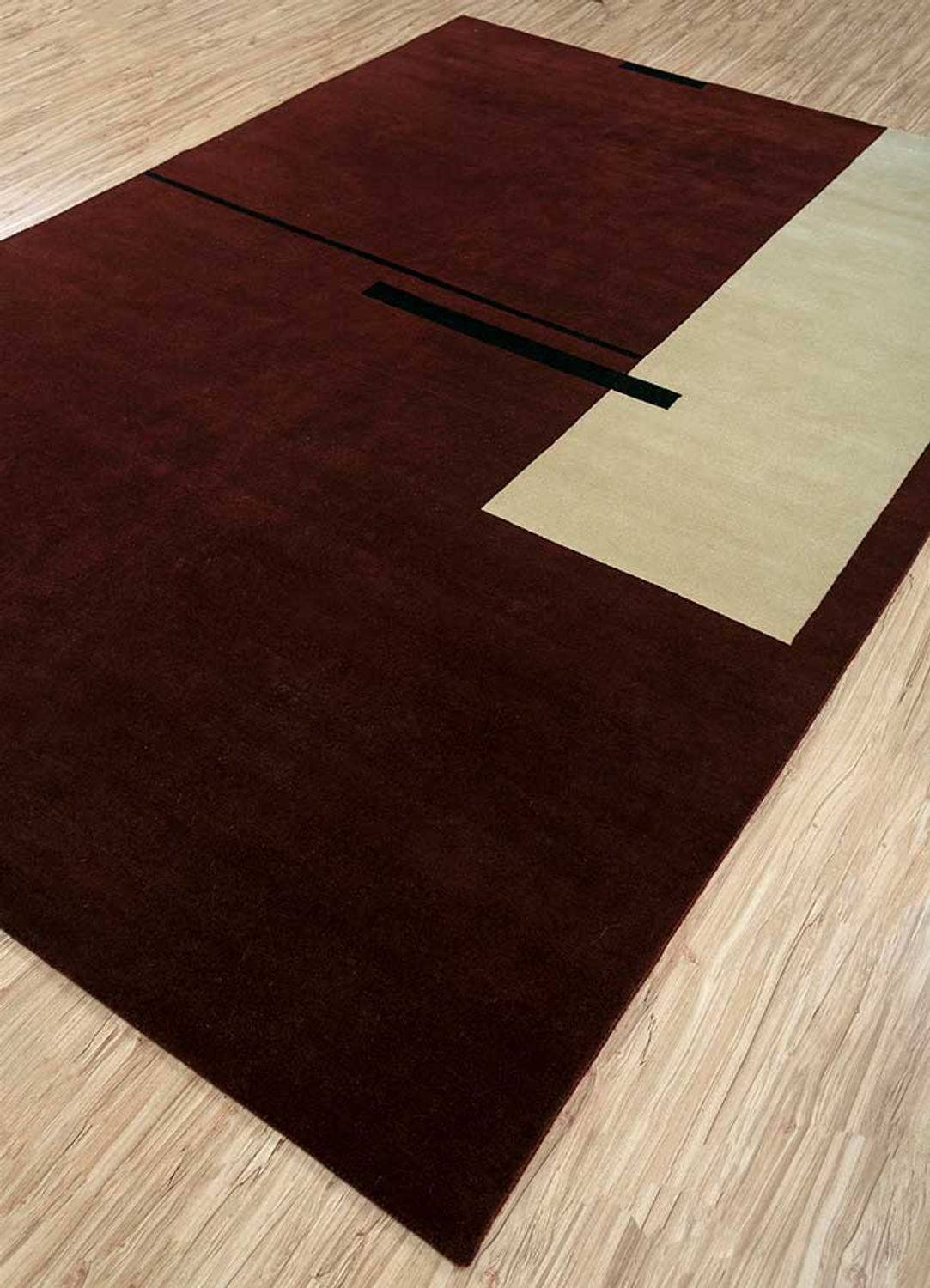 Wool Rug - 300 x 240 cm - wine red