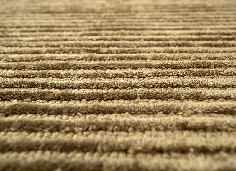 Wool Rug other shape  - 210 x 165 cm - dark beige