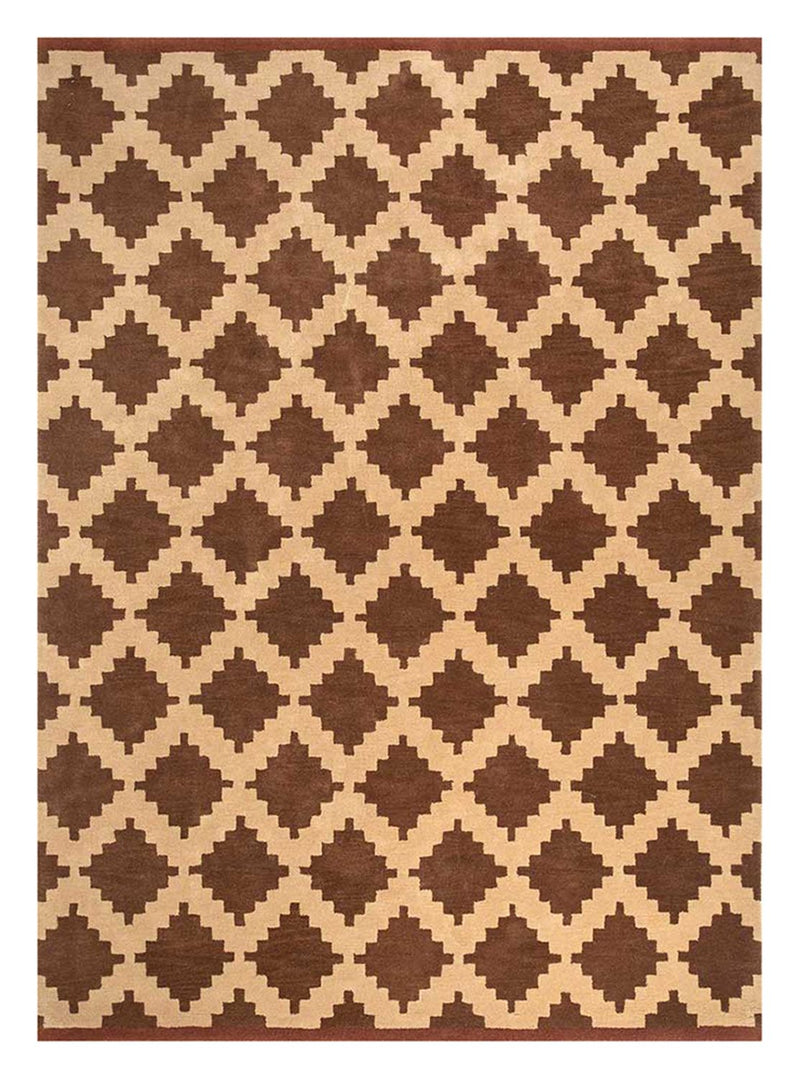 Wool Rug - 270 x 210 cm - brown