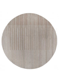 Wool Rug round  - 180 x 180 cm - beige
