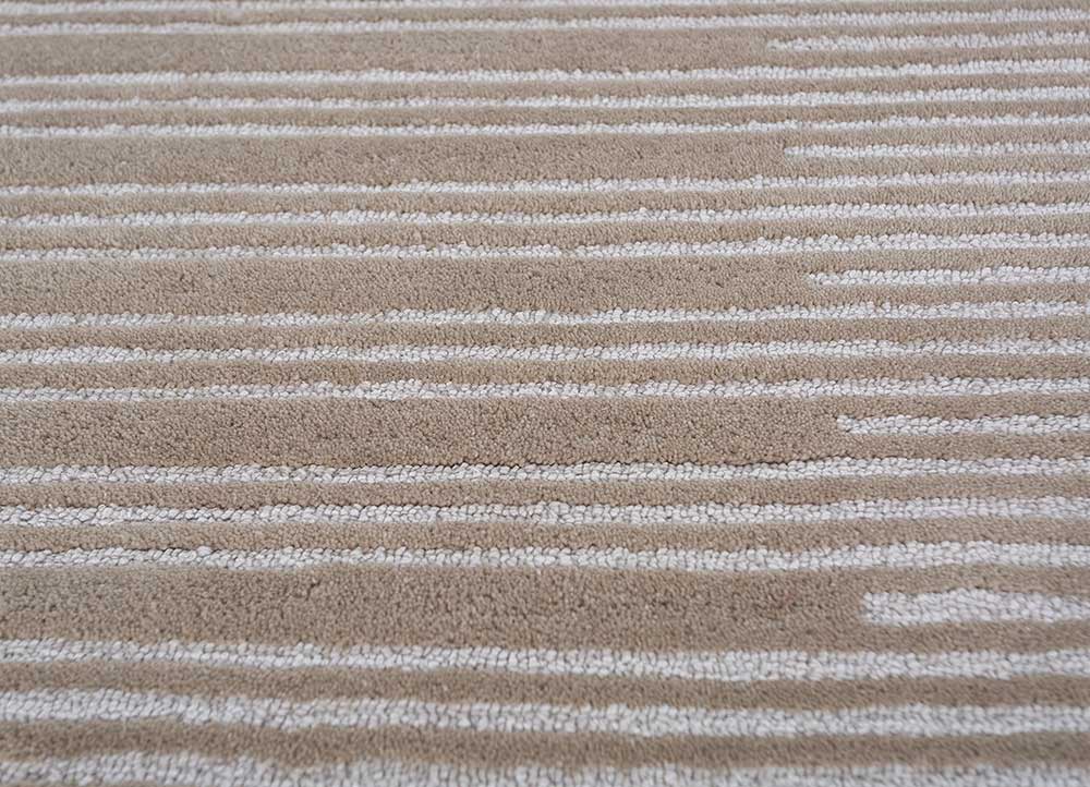 Wool Rug round  - 180 x 180 cm - beige