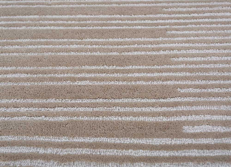 Wool Rug round  - 180 x 180 cm - beige